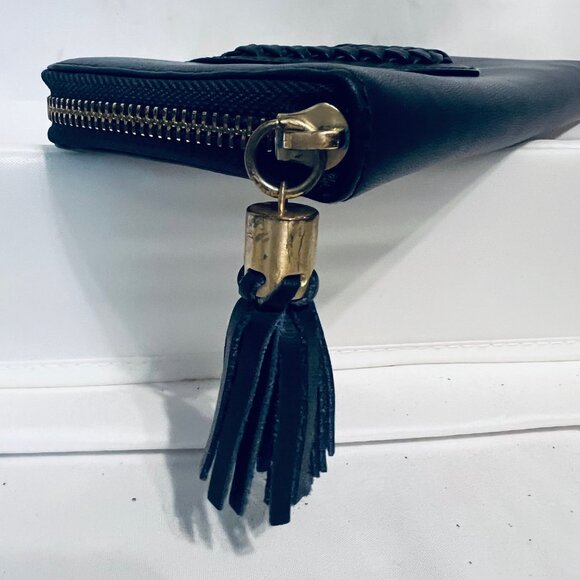 Vince Camuto Navy Blue/Gold Women's Zip Up Around Wallet-Genuine Leather-Storage - Picture 15 of 15